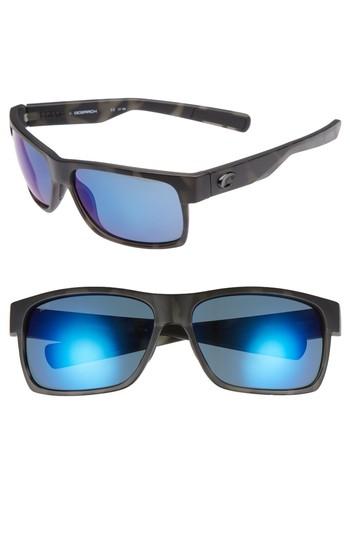 Men's Costa Del Mar Half Moon 60mm Polarized Sunglasses - Black Tortoise/ Silver Mirror