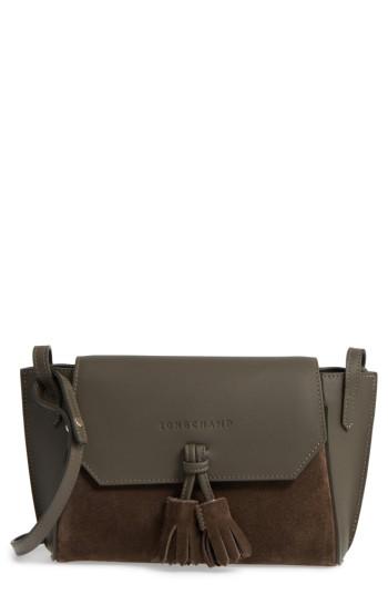 Longchamp Small Penelope Leather Crossbody Bag - Green