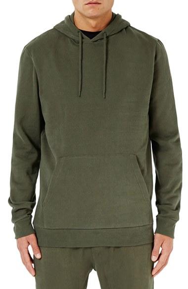 Men's Topman Classic Fit Cotton Hoodie - Green