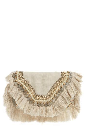Muche Et Muchette Allison Embellished Clutch - Ivory