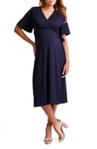 Women's Ingrid & Isabel Flutter Sleeve Knit Wrap Maternity/nursing Dress - Blue