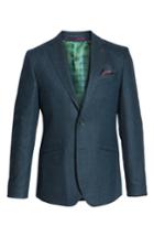 Men's Ted Baker London Modern Slim Fit Textured Blazer (xl) - Blue