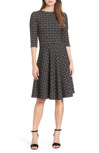 Women's Leota Circle Knit Fit & Flare Dress - Grey