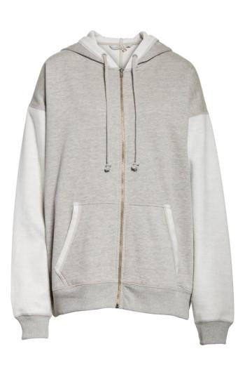 Women's Free People Track Zip Hoodie - Grey
