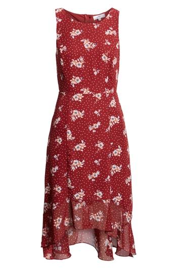 Women's Love, Nickie Lew Floral High/low Dress - Burgundy