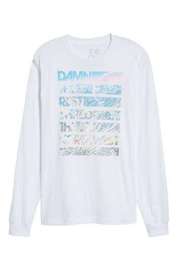 Men's Casual Industrees Damn The Rest Trail Map T-shirt, Size - White