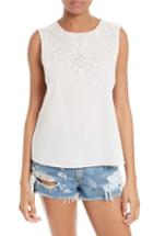 Women's Rag & Bone/jean Sahara Eyelet Cotton Blend Tank - White