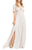 Women's Show Me Your Mumu Faye Chiffon Gown, Size - Beige