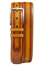 Men's Mezlan Palma Leather Belt - Mustard