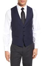Men's Boss Trim Fit Solid Wool Vest