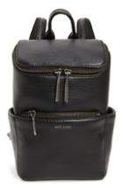 Matt & Nat Mini Brave Faux Leather Backpack - Black