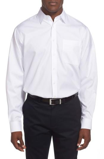 Men's Nordstrom Men's Shop Smartcare(tm) Classic Fit Solid Dress Shirt .5 35 - White (online Only)