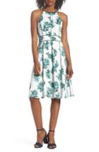 Women's Adelyn Rae Mina Print Fit & Flare Halter Dress - Ivory