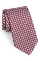 Men's Salvatore Ferragamo Form Print Silk Tie, Size - Red
