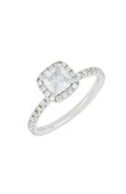 Women's Bony Levy Pave Diamond Halo Cushion Engagement Ring Setting (nordstrom Exclusive)
