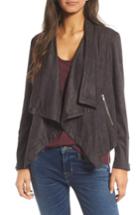 Women's Cupcakes And Cashmere Chyla Drape Front Faux Suede Jacket