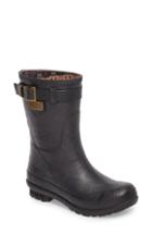 Women's Pendleton Embossed Short Waterproof Rain Boot M - Black