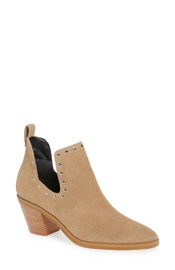 Women's Rebecca Minkoff Lana Studded Split Shaft Bootie .5 M - Beige