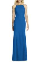 Women's After Six Chiffon Trumpet Gown - Blue