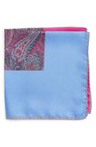 Men's Nordstrom Men's Shop Five Panel Silk Pocket Square, Size - Pink