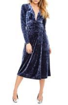 Women's Astr The Label Georgette Wrap Dress - Blue