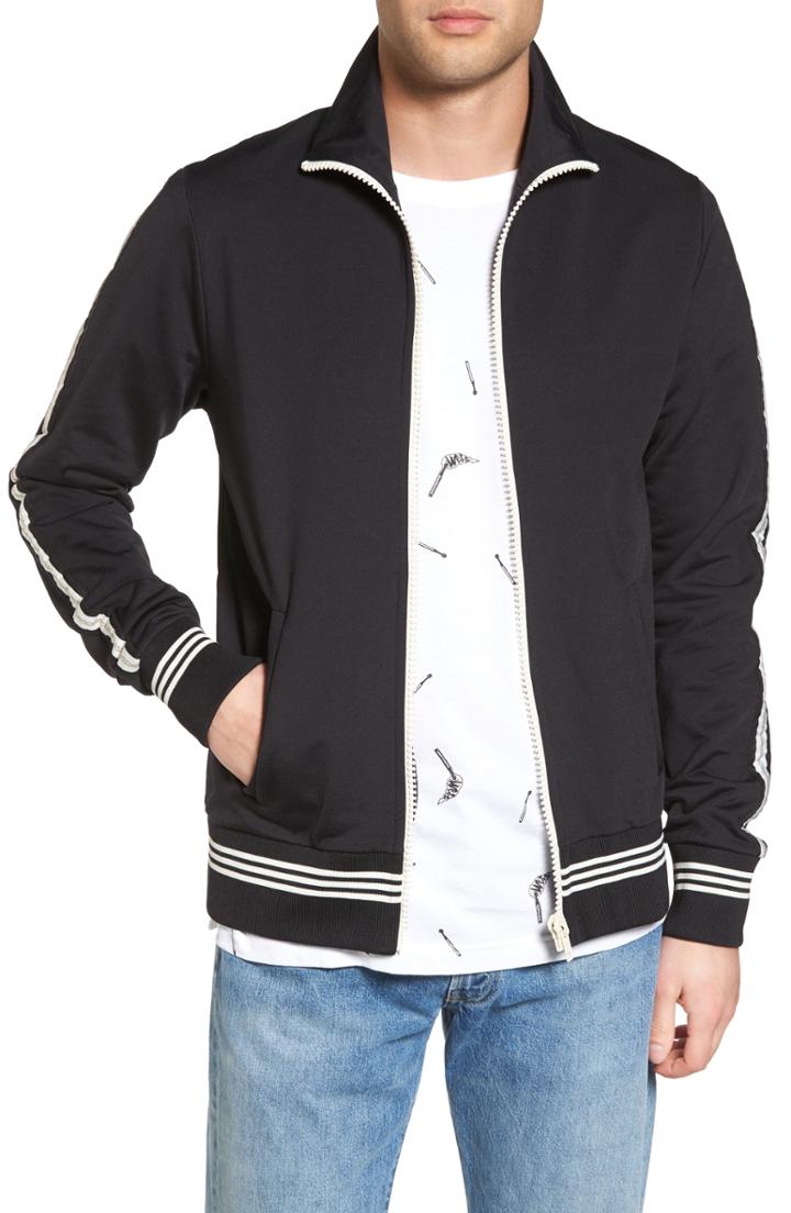 Men's Wesc Marcus Logo Tape Track Jacket - Black