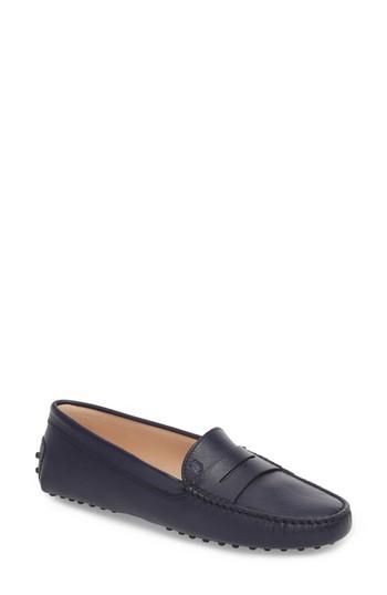 Women's Tod's 'gommini' Driving Moccasin .5us / 38.5eu - Blue/green