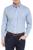 Men's Peter Millar Collection Schooner Check Sport Shirt - Blue