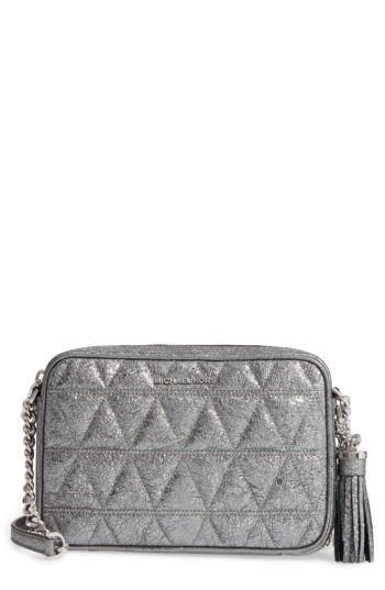 Michael Michael Kors Medium Ginny Leather Camera Bag - Grey