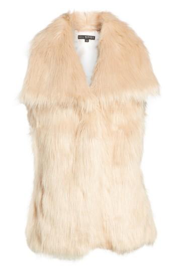 Women's Via Spiga Faux Fur Vest - Pink (online Only)