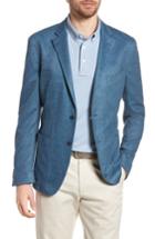 Men's Flynt Trim Fit Heathered Jersey Blazer L - Blue