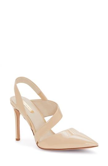 Women's Louise Et Cie Jerry Pointy Toe Slingback Pump M - Beige