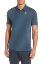 Men's Nike Dry Stripe Golf Polo - Blue