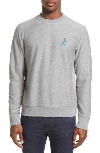 Men's Ps Paul Smith Dino Dino Embroidered Sweatshirt - Grey