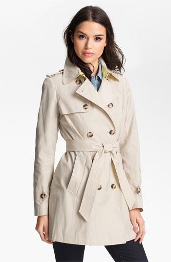 Dkny Pleat Back Trench Coat Small