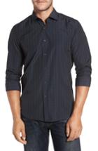 Men's Robert Barakett Charleston Regular Fit Plaid Sport Shirt - Blue
