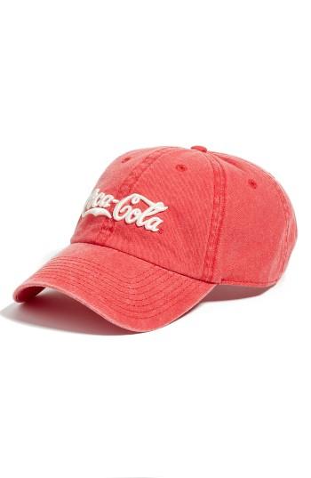 Women's American Needle New Raglan - Coca-cola Baseball Cap - Red