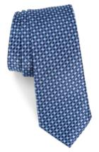 Men's Nordstrom Men's Shop Tino Geometric Silk Skinny Tie, Size - Blue