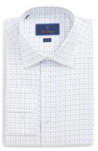Men's David Donahue Trim Fit Check Dress Shirt - 32/33 - White