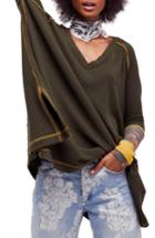 Women's Free People Lovin' Leopard Thermal Shirt - Brown
