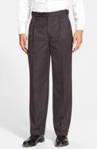 Men's Berle Self Sizer Waist Pleated Trousers X 30 - Black