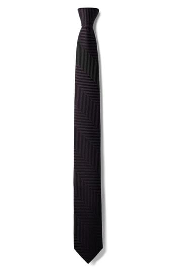 Men's Title Of Work Herringbone Silk Tie, Size - Purple