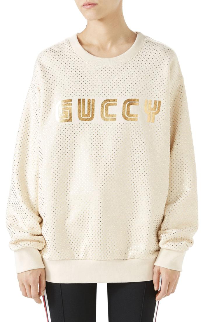 Women's Gucci Metallic Logo Sweatshirt