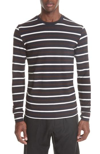 Men's 3.1 Phillip Lim Technical Stripe Long Sleeve T-shirt - Brown