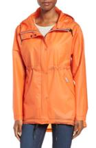 Women's Hunter 'original Smock' Hooded Drawstring Waterproof Jacket - Orange