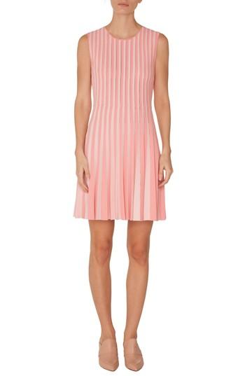 Women's Akris Punto Stripe Pleated Dress - Pink