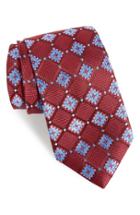 Men's Nordstrom Men's Shop France Geometric Silk Tie, Size - Red