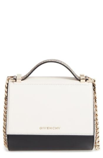Givenchy Pandora Box Genuine Snakeskin Crossbody Bag - Black