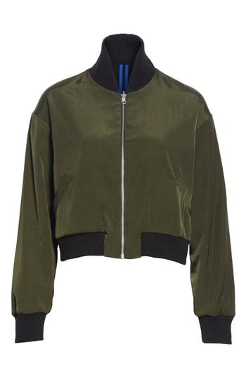Women's Etre Cecile Reversible Crop Bomber Jacket - Black