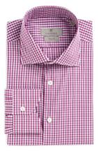 Men's Canali Regular Fit Check Dress Shirt .5 - Purple